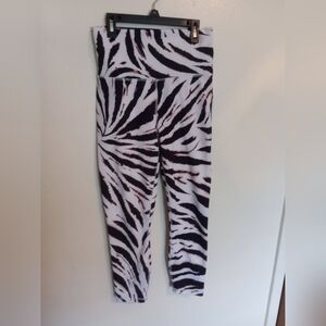 Pure Luxe Zebra Print Leggings Sz M VCG